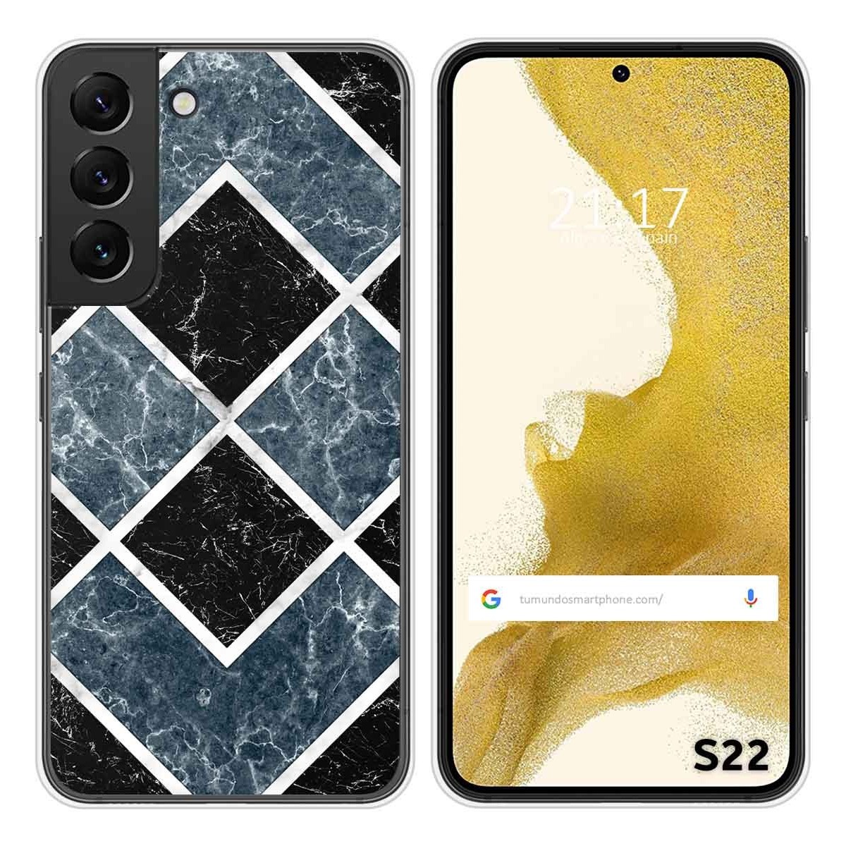 Funda Silicona para Samsung Galaxy S22 5G diseño Mármol 06 Dibujos