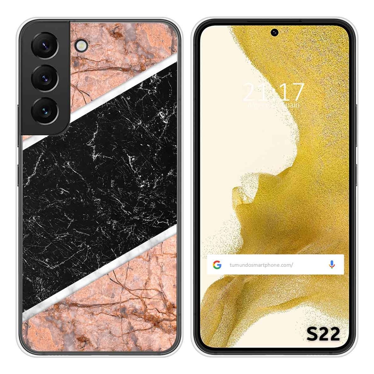 Funda Silicona para Samsung Galaxy S22 5G diseño Mármol 07 Dibujos