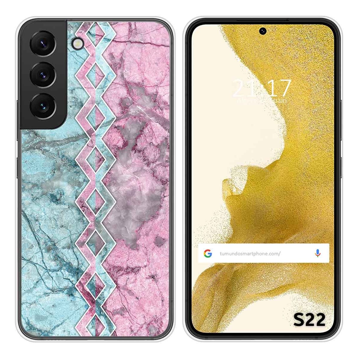 Funda Silicona para Samsung Galaxy S22 5G diseño Mármol 08 Dibujos