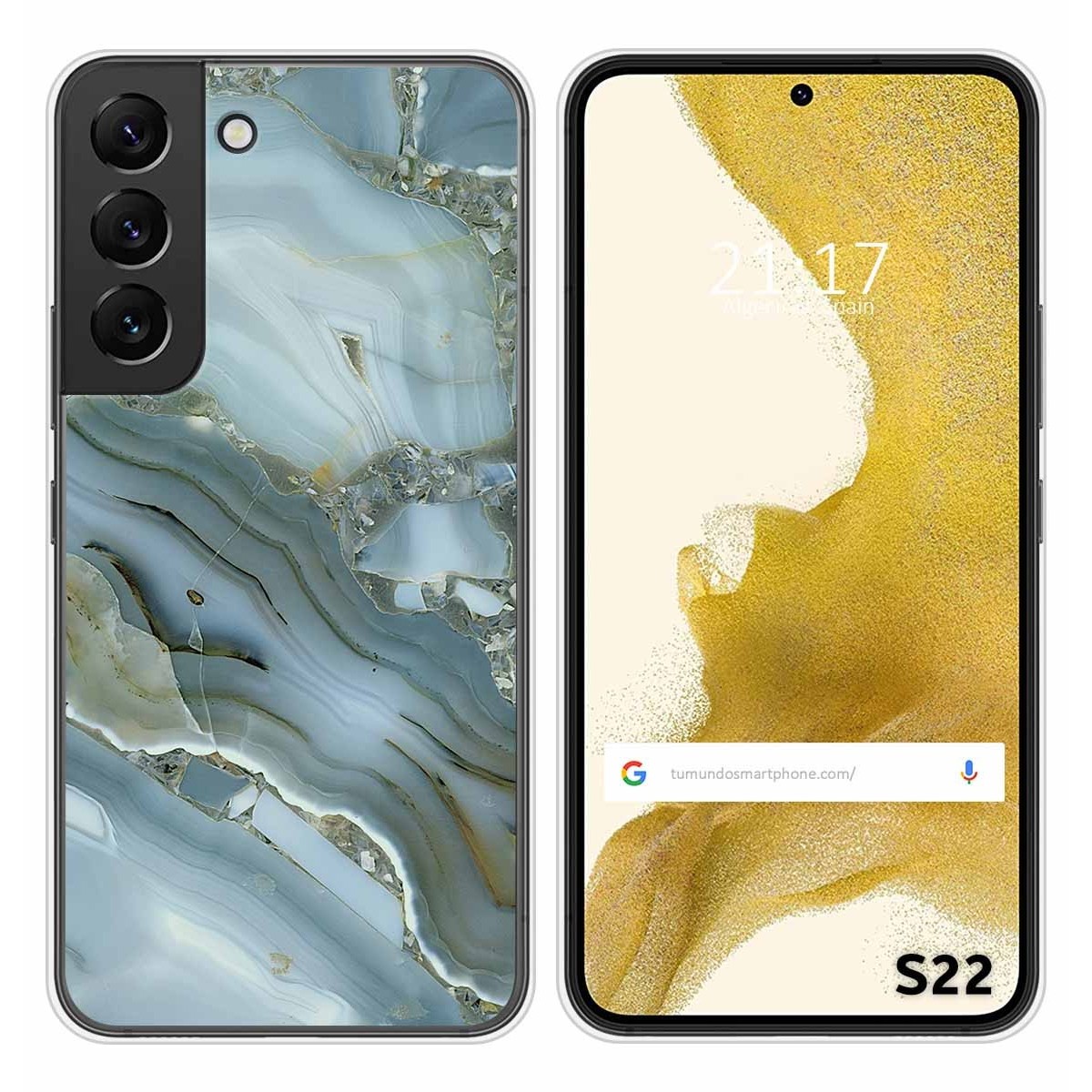 Funda Silicona para Samsung Galaxy S22 5G diseño Mármol 09 Dibujos