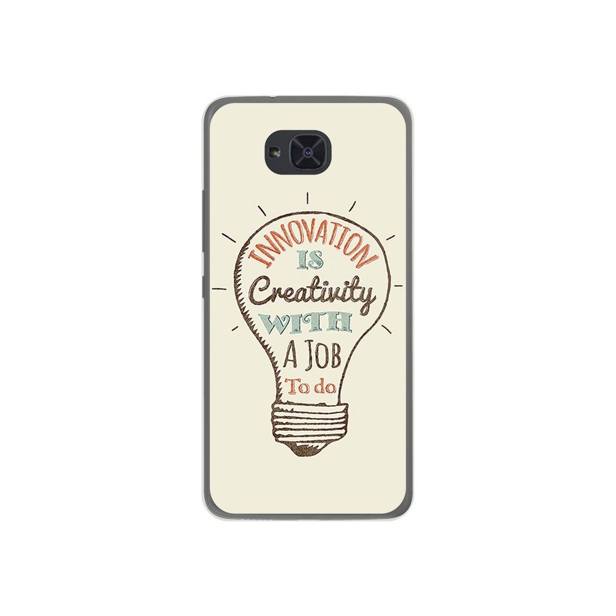 Funda Gel Tpu para Bq Aquaris U2 / U2 Lite Diseño Creativity Dibujos