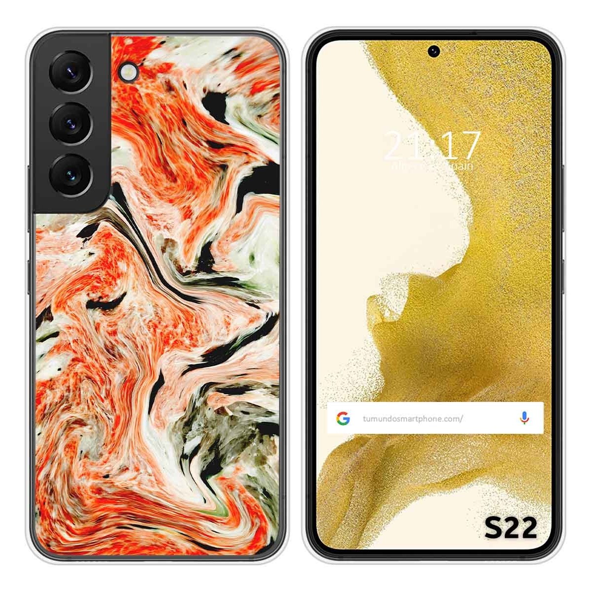 Funda Silicona para Samsung Galaxy S22 5G diseño Mármol 12 Dibujos