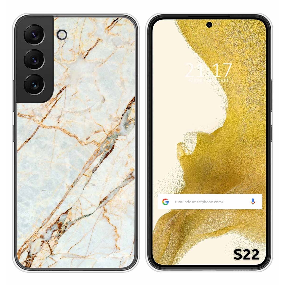 Funda Silicona para Samsung Galaxy S22 5G diseño Mármol 13 Dibujos