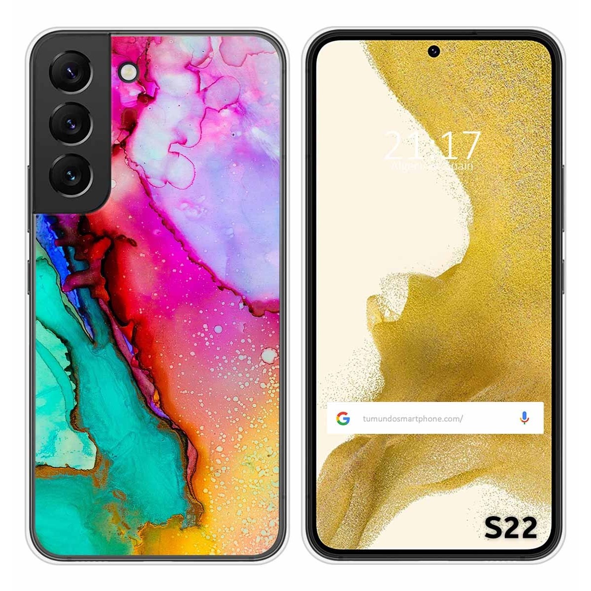 Funda Silicona para Samsung Galaxy S22 5G diseño Mármol 15 Dibujos