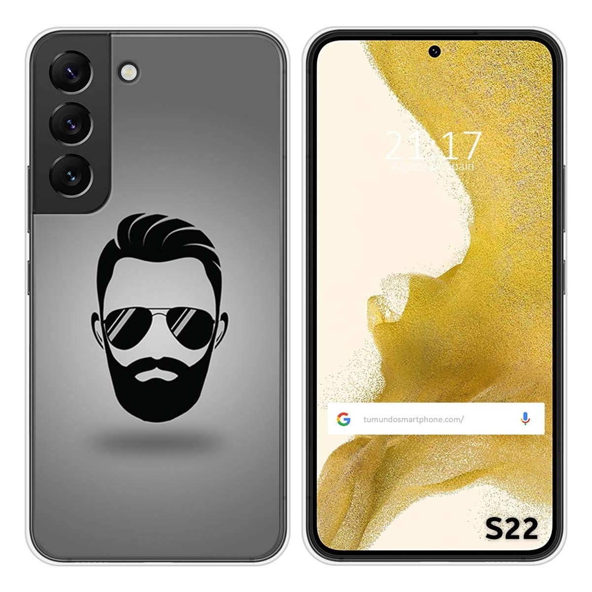 Funda Silicona para Samsung Galaxy S22 5G diseño Barba Dibujos
