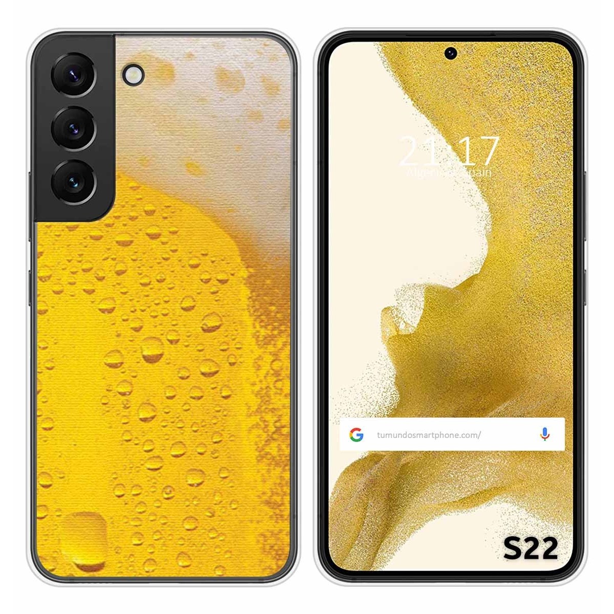 Funda Silicona para Samsung Galaxy S22 5G diseño Cerveza Dibujos