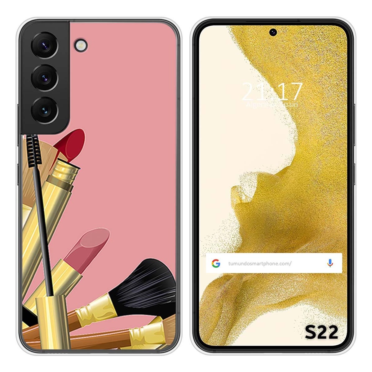 Funda Silicona para Samsung Galaxy S22 5G diseño Brochas Dibujos