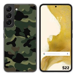 Funda Silicona para Samsung Galaxy S22 5G diseño Camuflaje Dibujos