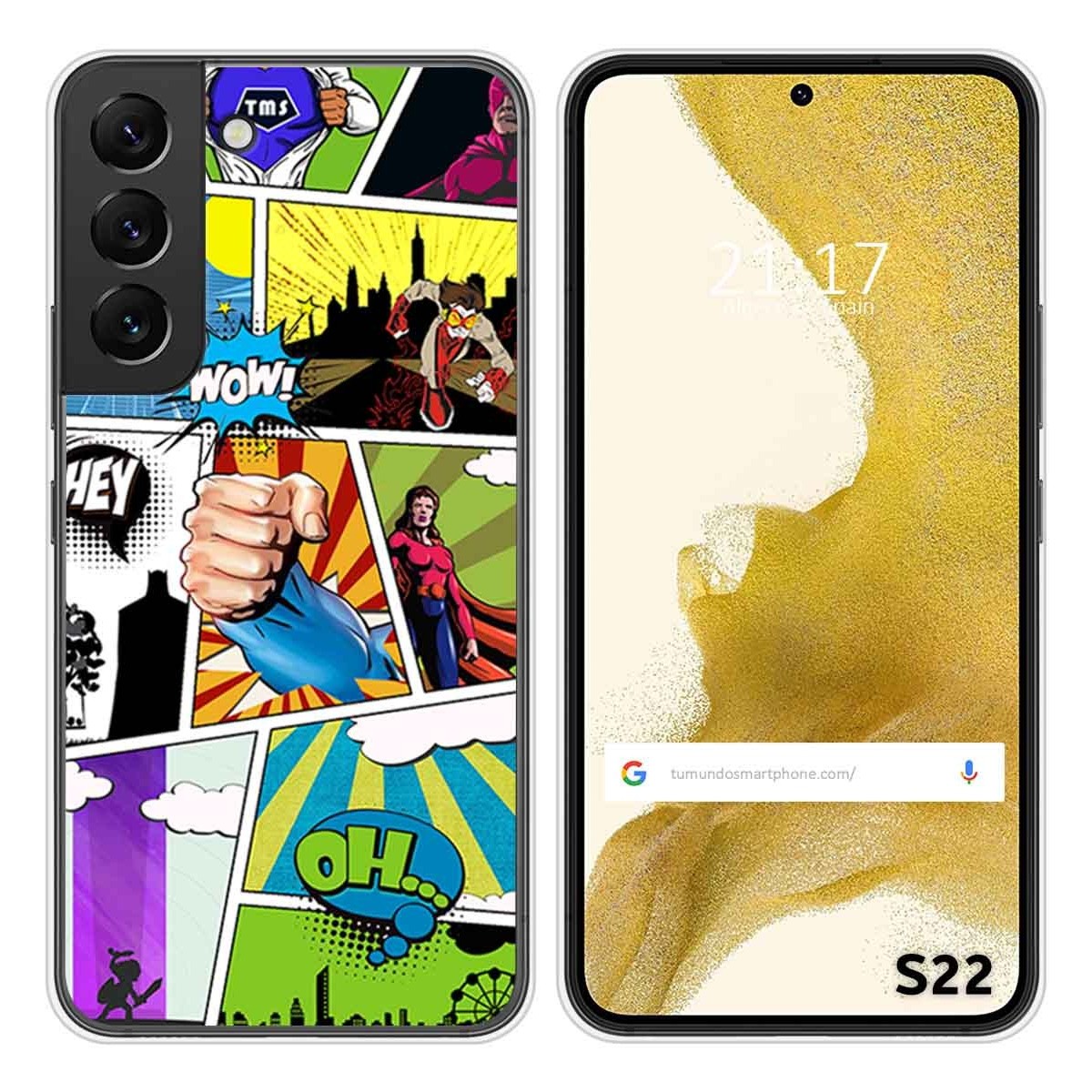 Funda Silicona para Samsung Galaxy S22 5G diseño Comic Dibujos