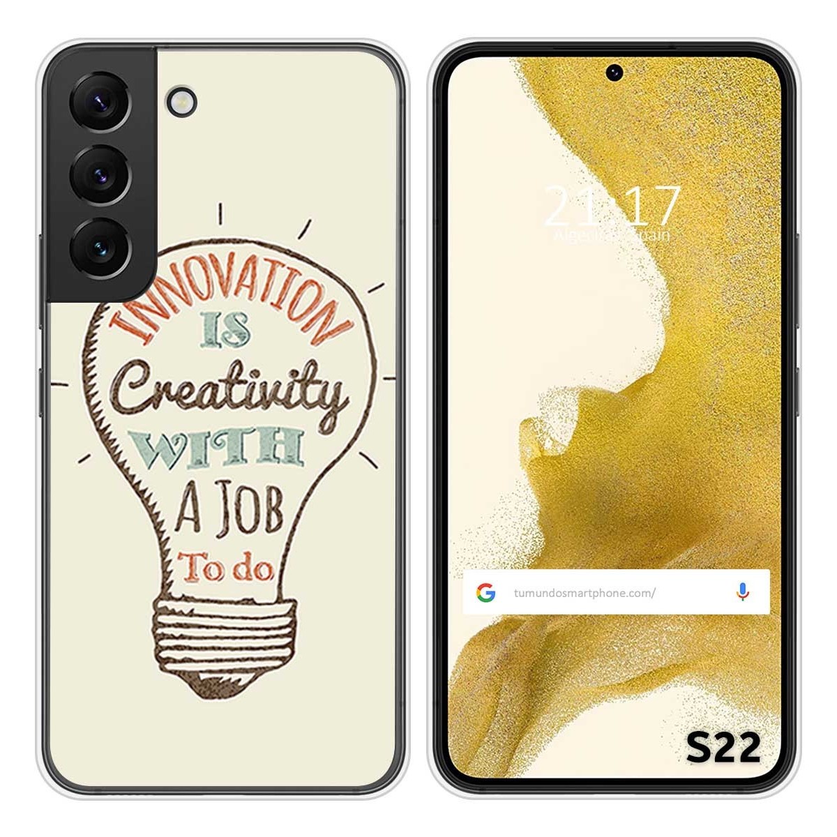 Funda Silicona para Samsung Galaxy S22 5G diseño Creativity Dibujos