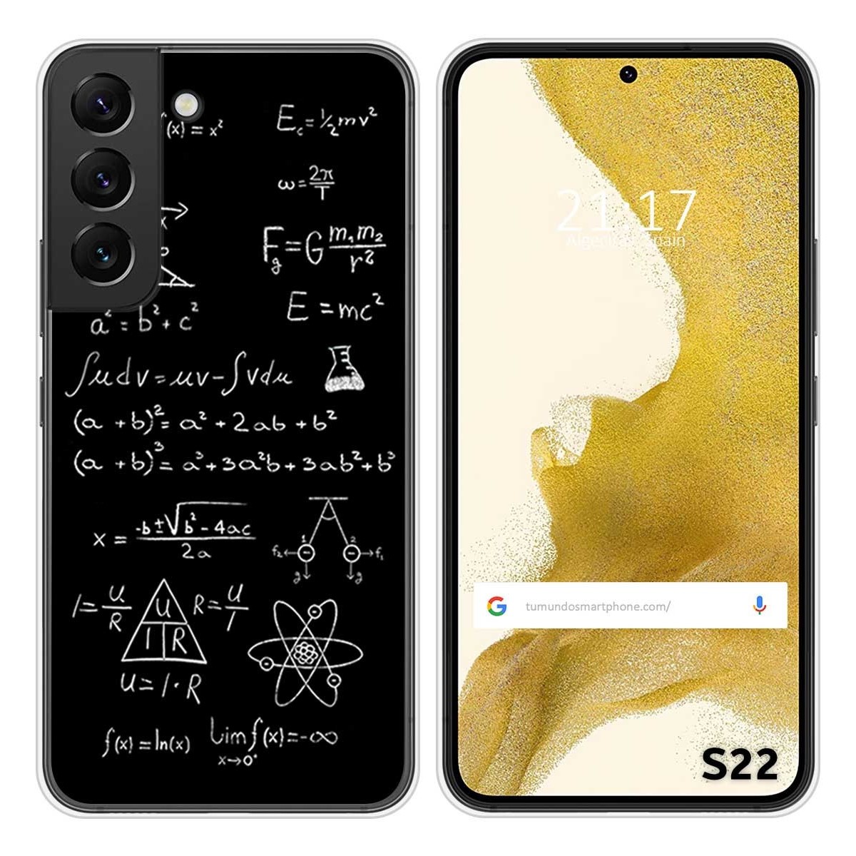 Funda Silicona para Samsung Galaxy S22 5G diseño Formulas Dibujos