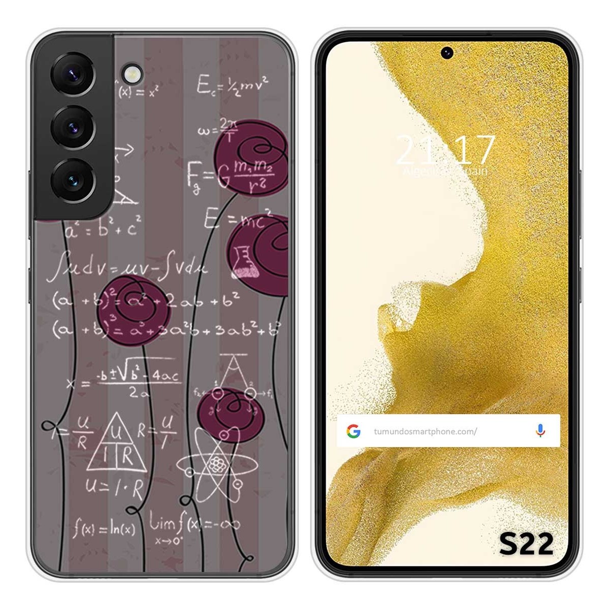 Funda Silicona para Samsung Galaxy S22 5G diseño Flores Vintage Dibujos