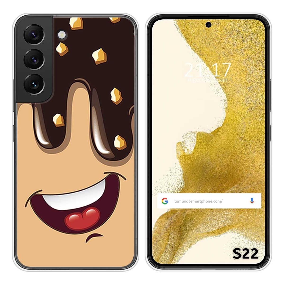 Funda Silicona para Samsung Galaxy S22 5G diseño Helado Chocolate Dibujos