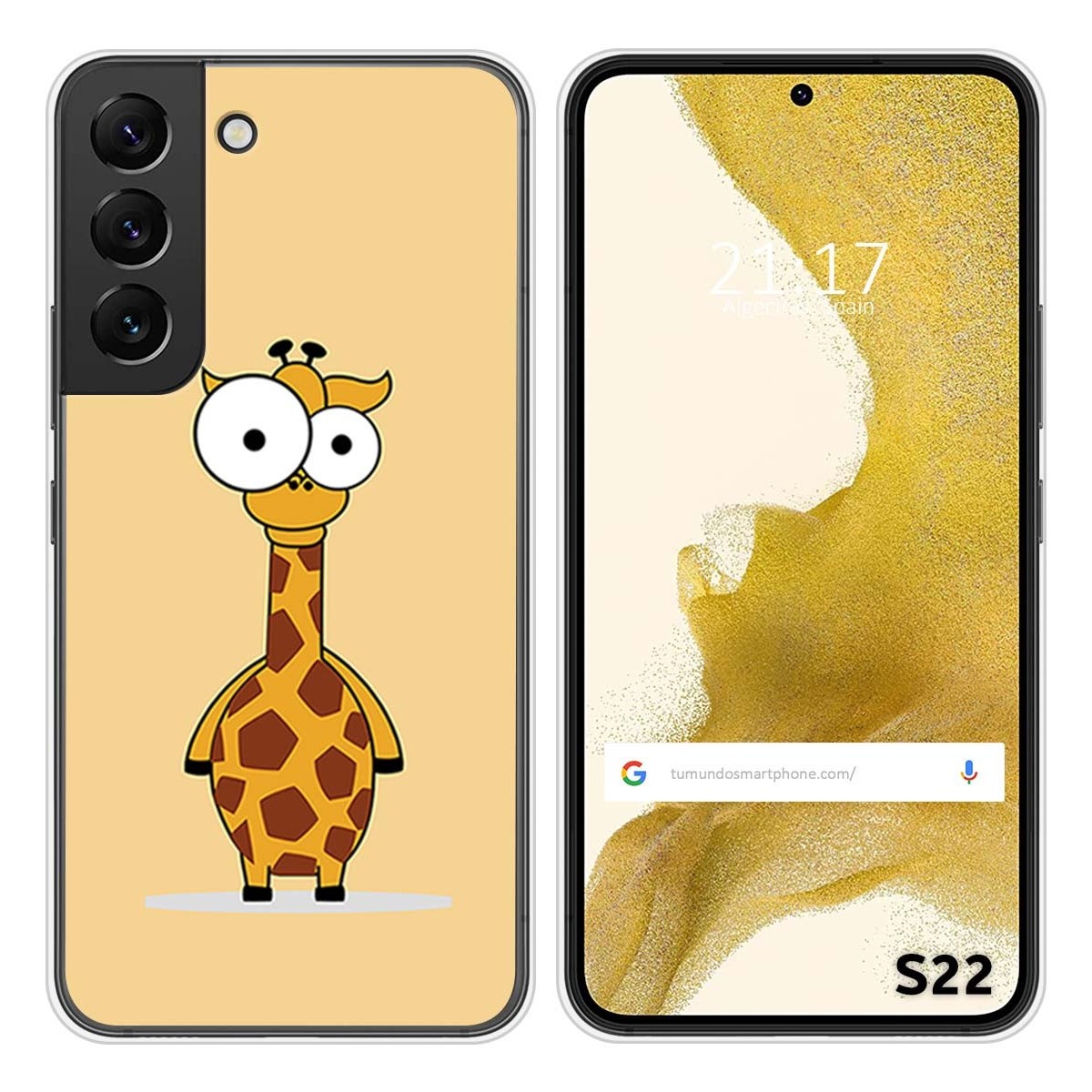 Funda Silicona para Samsung Galaxy S22 5G diseño Jirafa Dibujos