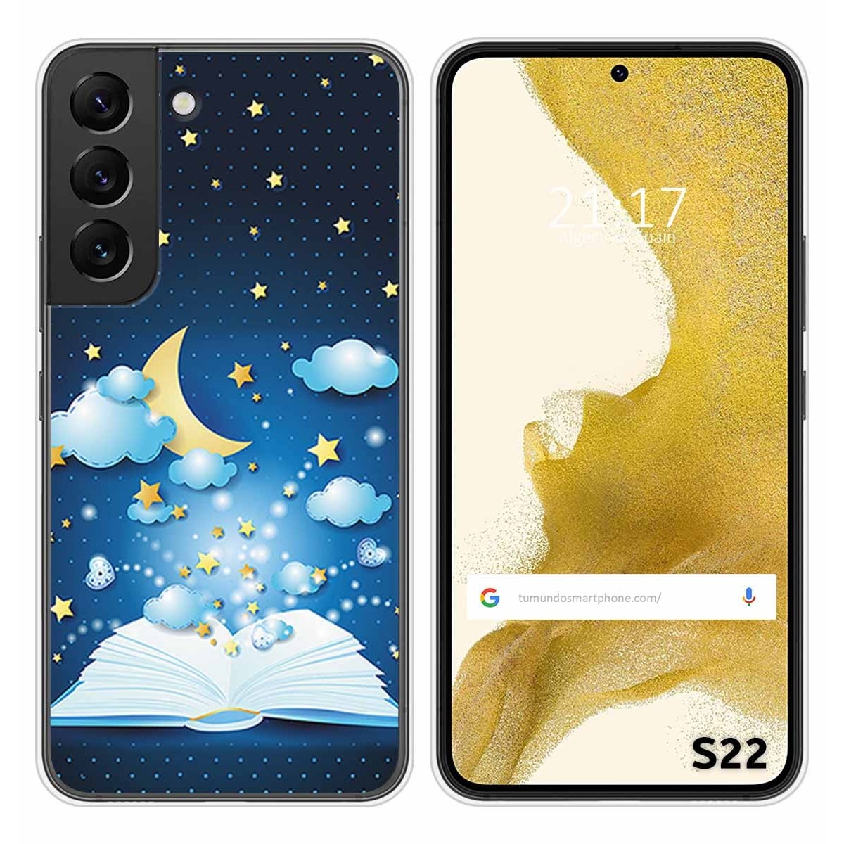 Funda Silicona para Samsung Galaxy S22 5G diseño Libro Cuentos Dibujos