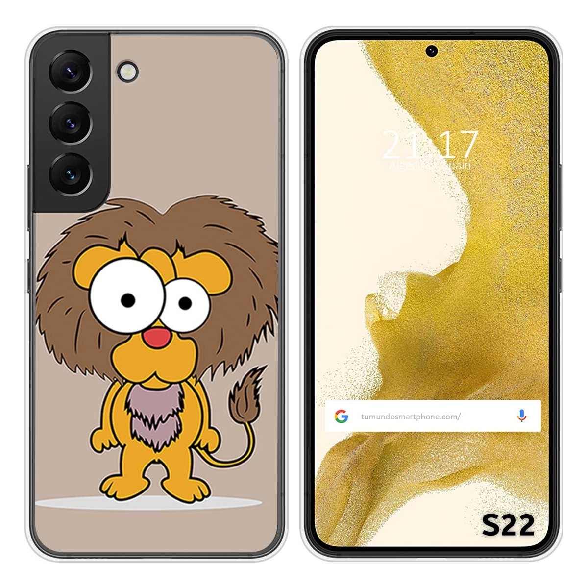 Funda Silicona para Samsung Galaxy S22 5G diseño Leon Dibujos