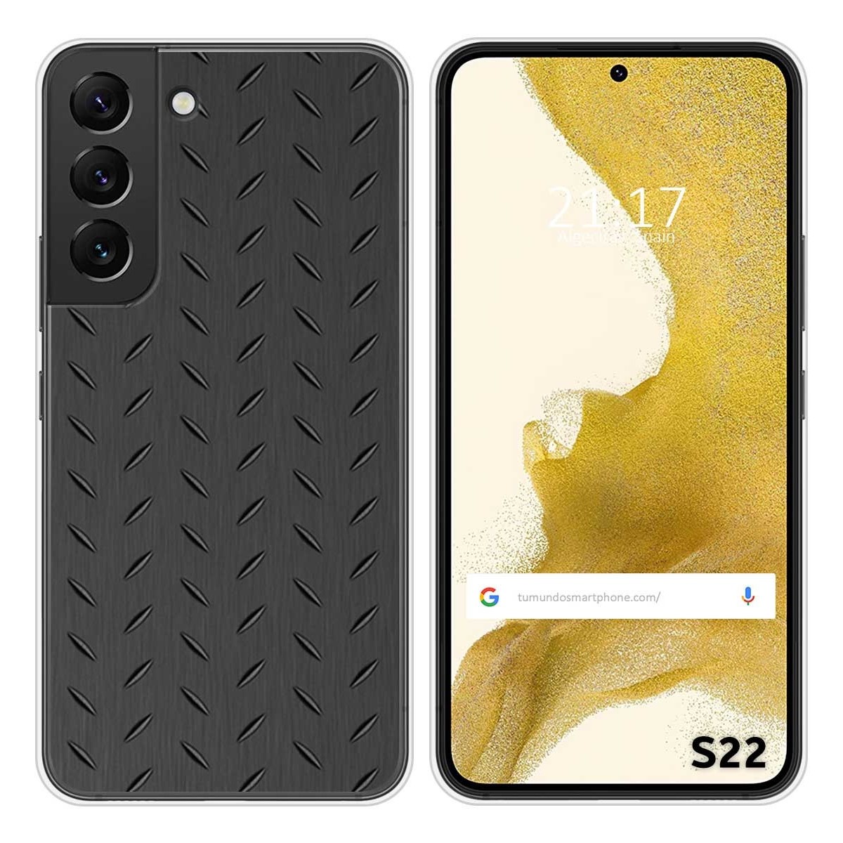 Funda Silicona para Samsung Galaxy S22 5G diseño Metal Dibujos