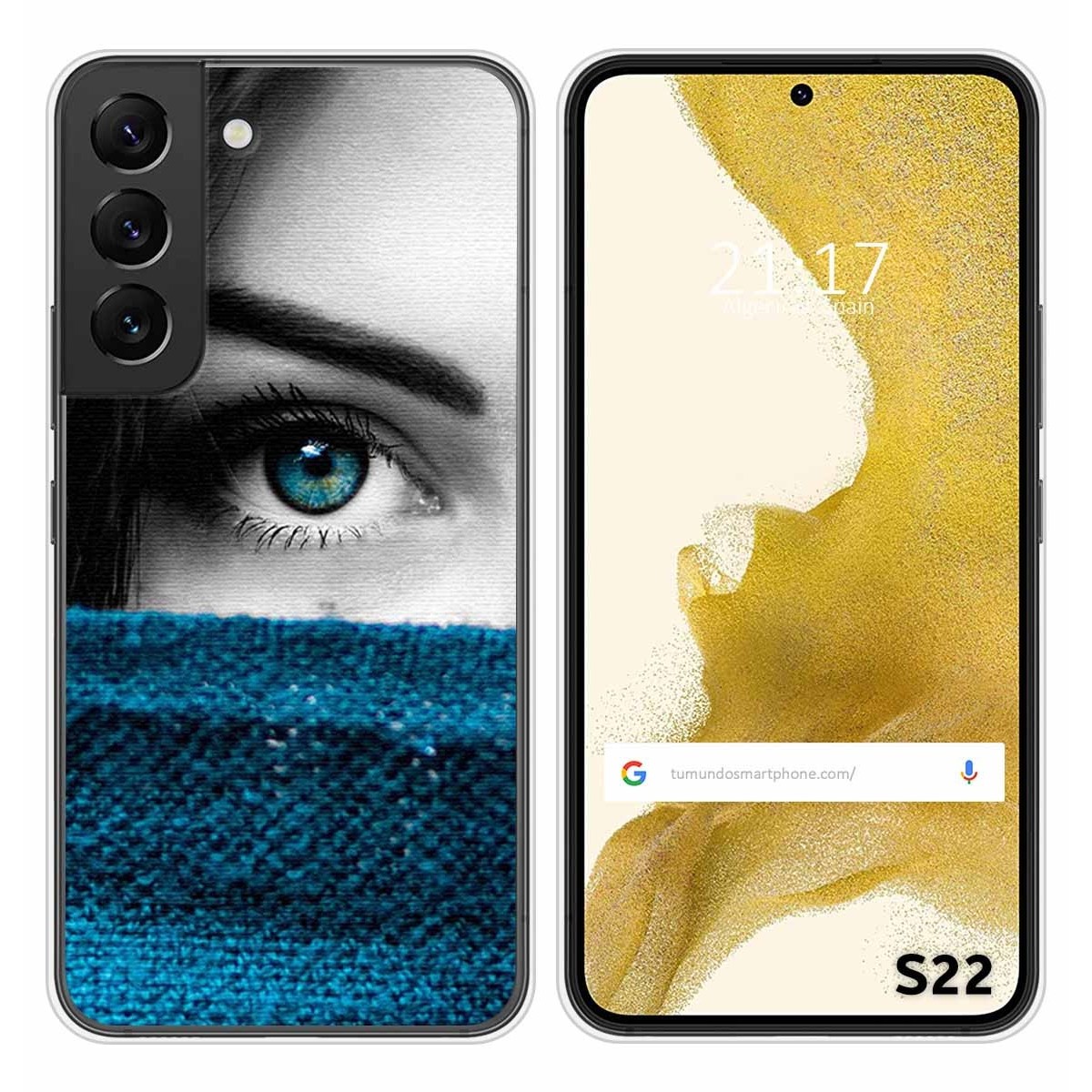 Funda Silicona para Samsung Galaxy S22 5G diseño Ojo Dibujos