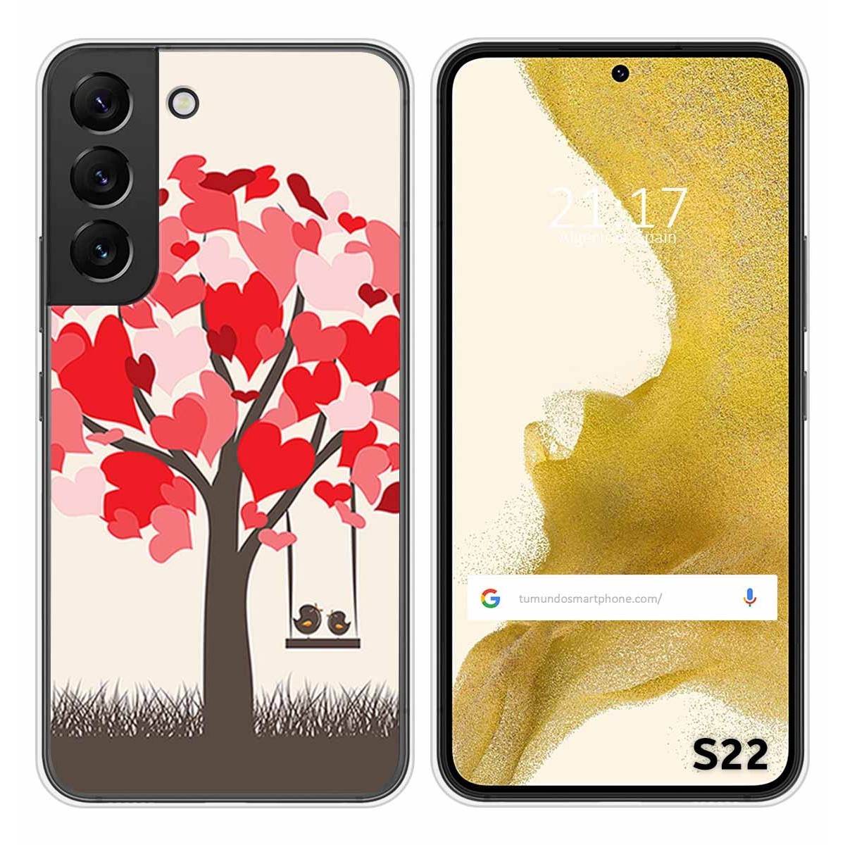 Funda Silicona para Samsung Galaxy S22 5G diseño Pajaritos Dibujos