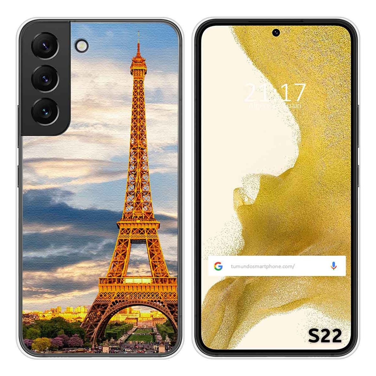 Funda Silicona para Samsung Galaxy S22 5G diseño Paris Dibujos