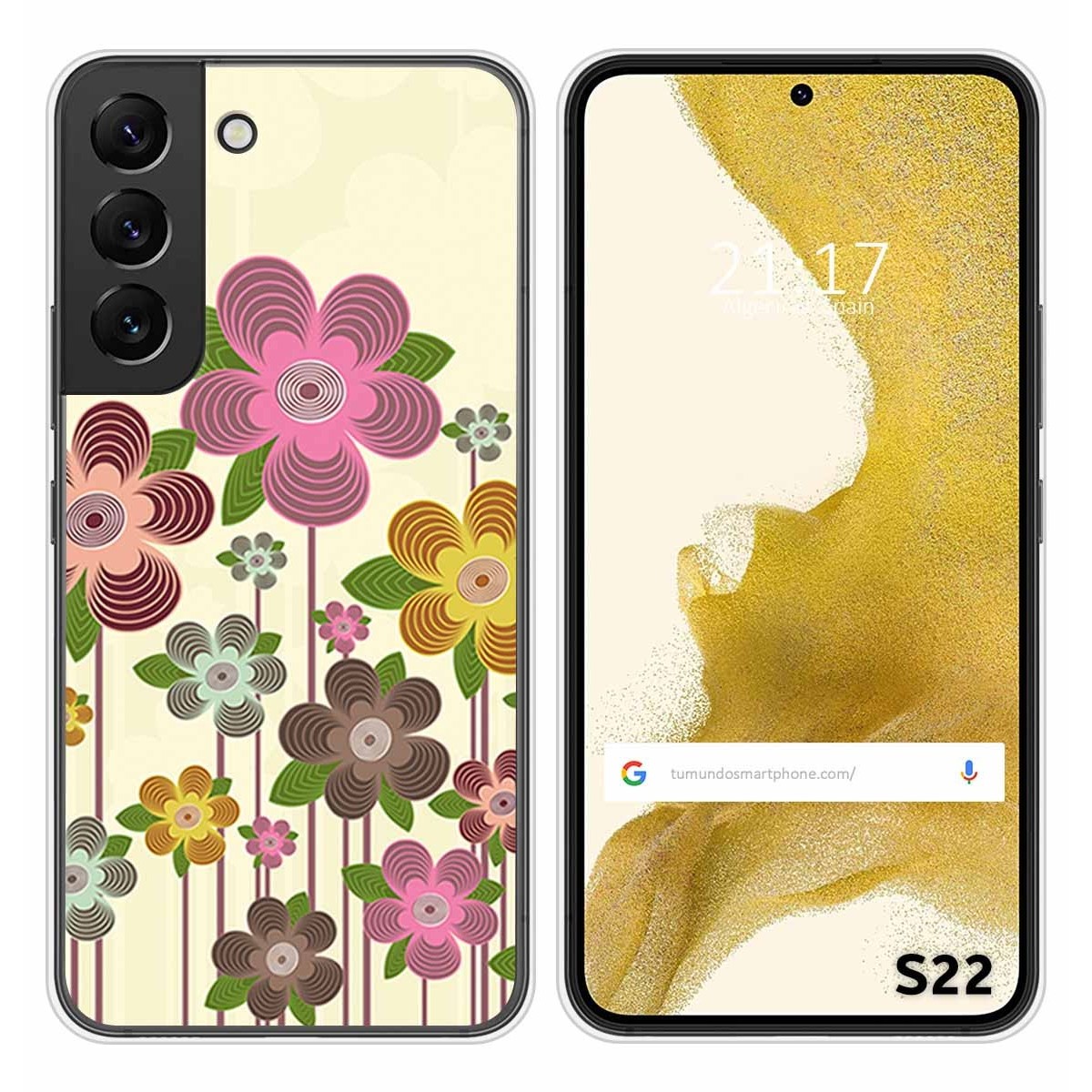 Funda Silicona para Samsung Galaxy S22 5G diseño Primavera En Flor Dibujos