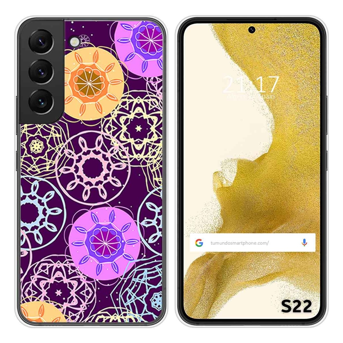 Funda Silicona para Samsung Galaxy S22 5G diseño Radial Dibujos
