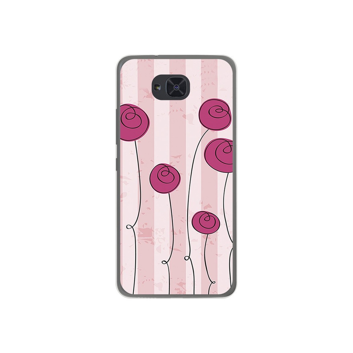 Funda Gel Tpu para Bq Aquaris U2 / U2 Lite Diseño Flores Vintage Dibujos