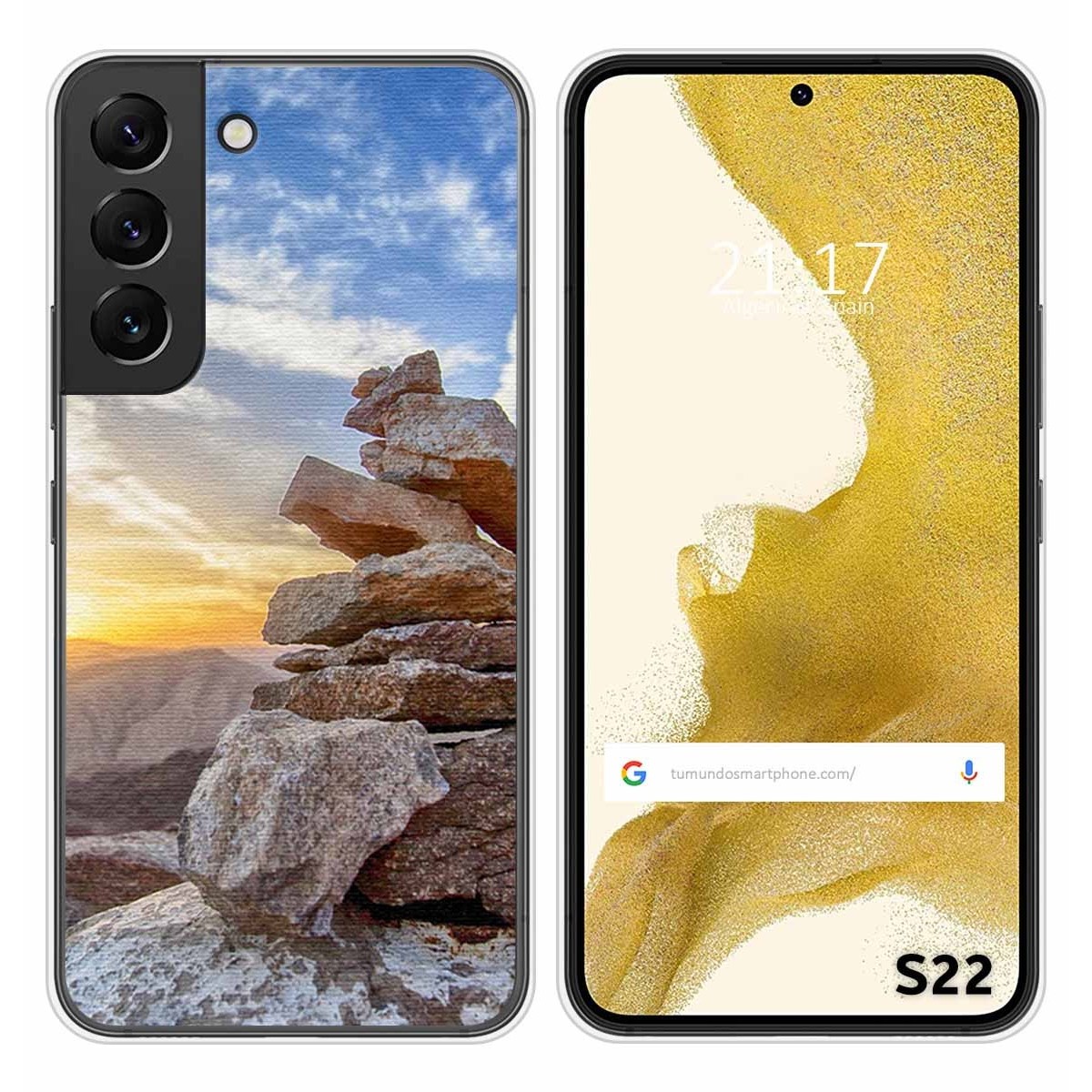 Funda Silicona para Samsung Galaxy S22 5G diseño Sunset Dibujos