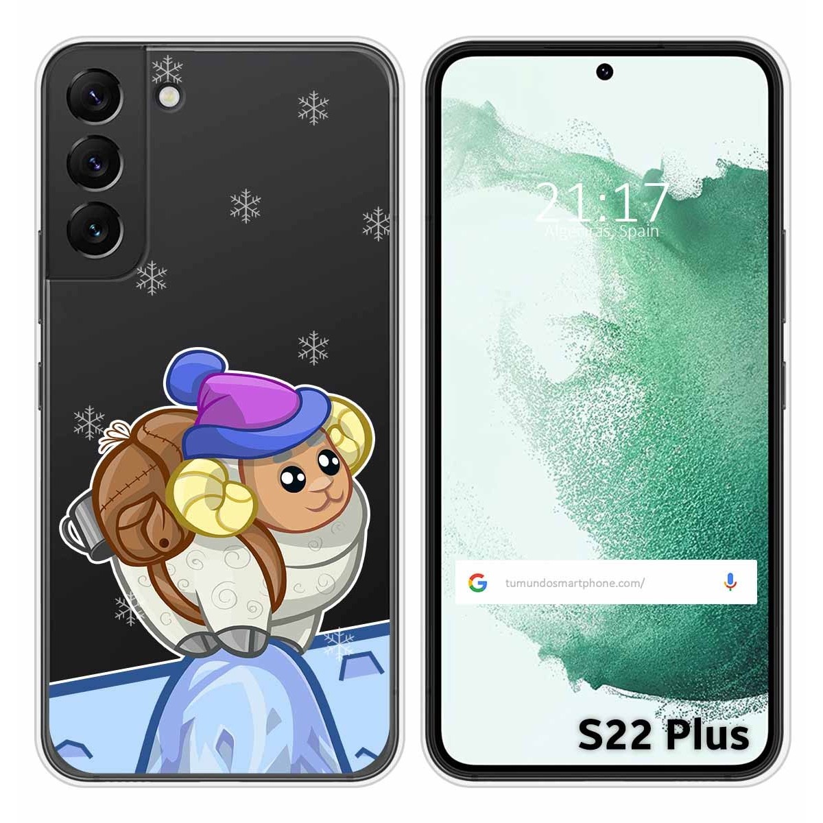 Funda Silicona Transparente para Samsung Galaxy S22 Plus 5G diseño Cabra Dibujos