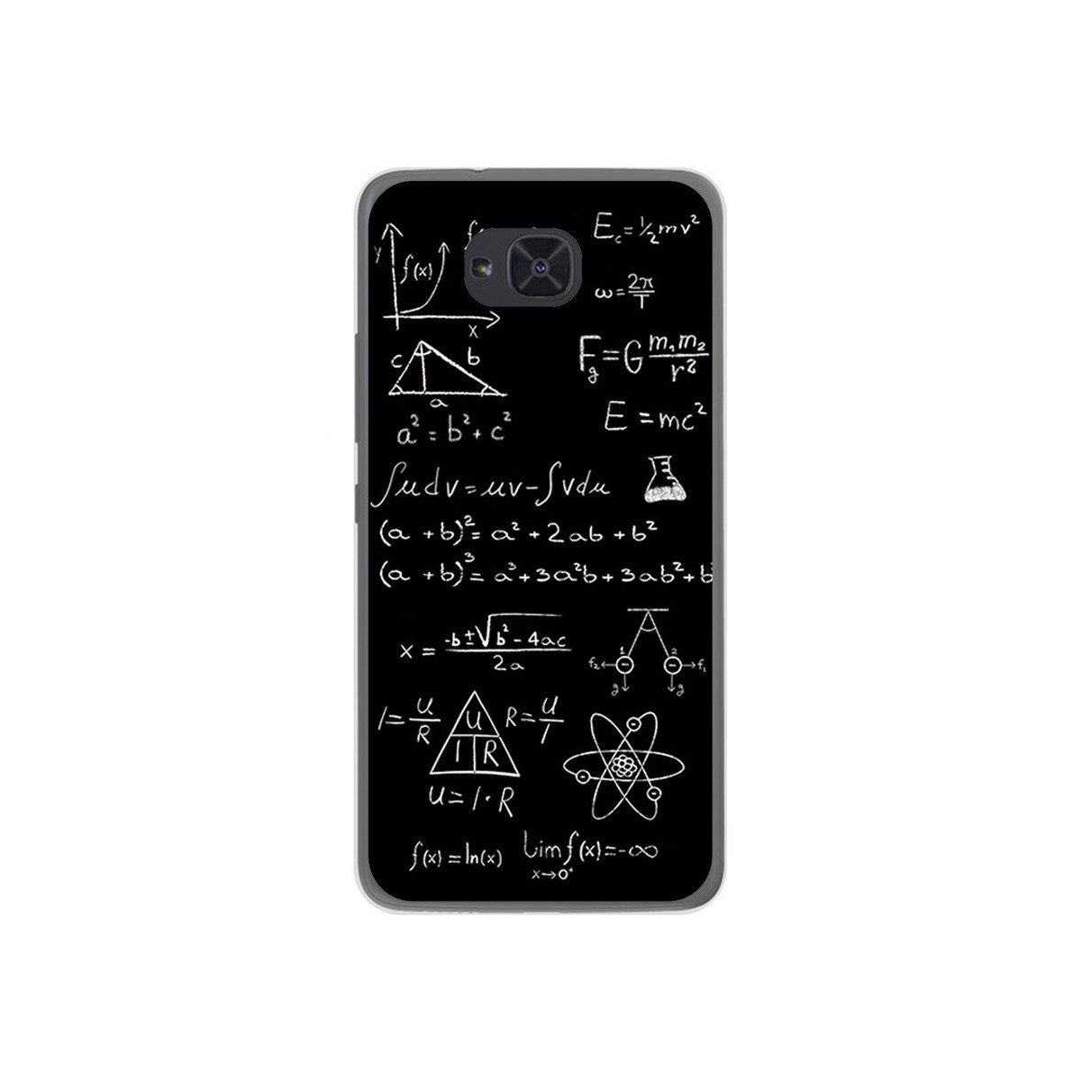 Funda Gel Tpu para Bq Aquaris U2 / U2 Lite Diseño Formulas Dibujos