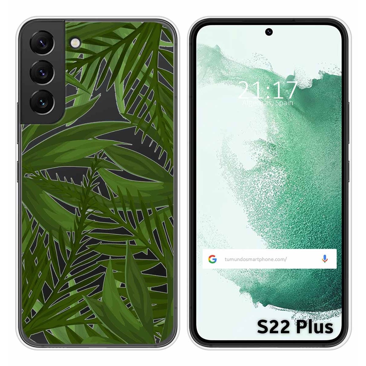 Funda Silicona Transparente para Samsung Galaxy S22 Plus 5G diseño Jungla Dibujos