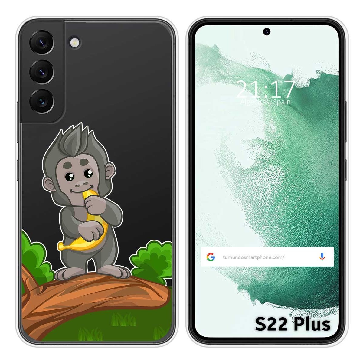 Funda Silicona Transparente para Samsung Galaxy S22 Plus 5G diseño Mono Dibujos