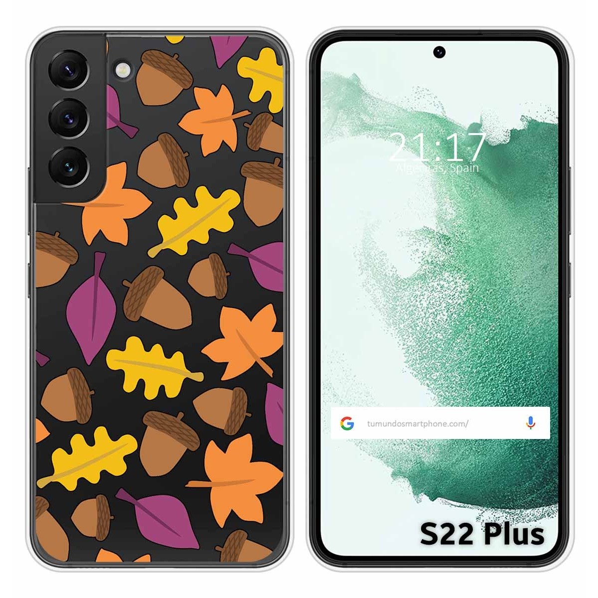 Funda Silicona Transparente para Samsung Galaxy S22 Plus 5G diseño Otoño Dibujos