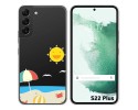 Funda Silicona Transparente para Samsung Galaxy S22 Plus 5G diseño Playa Dibujos