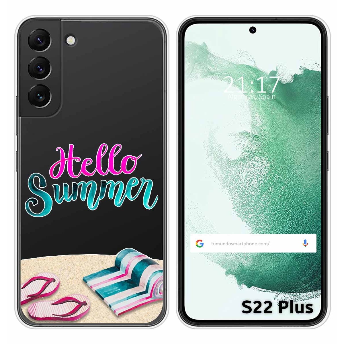 Funda Silicona Transparente para Samsung Galaxy S22 Plus 5G diseño Summer Dibujos