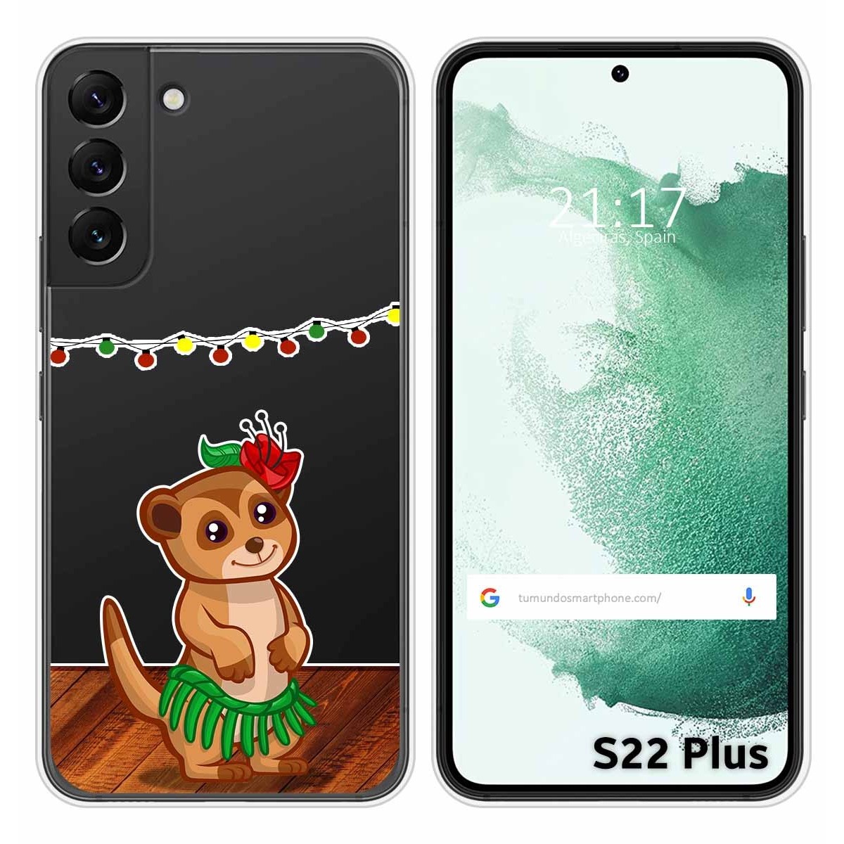 Funda Silicona Transparente para Samsung Galaxy S22 Plus 5G diseño Suricata Dibujos