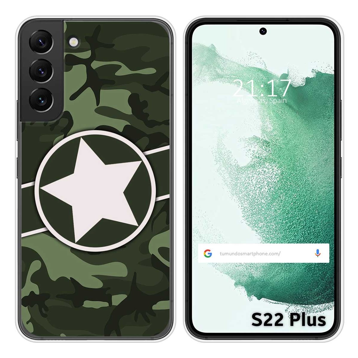 Funda Silicona para Samsung Galaxy S22 Plus 5G diseño Camuflaje 01 Dibujos