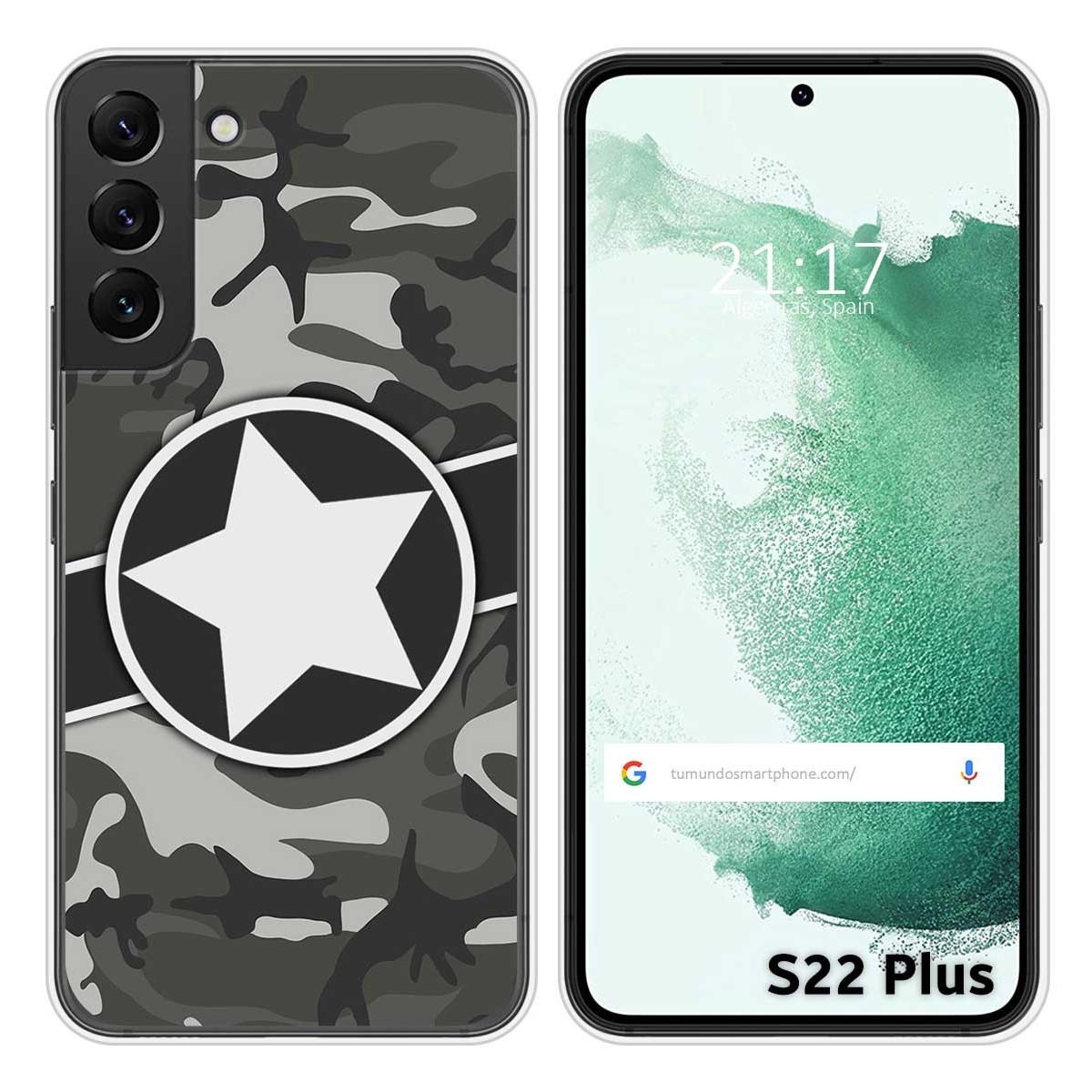 Funda Silicona para Samsung Galaxy S22 Plus 5G diseño Camuflaje 02 Dibujos