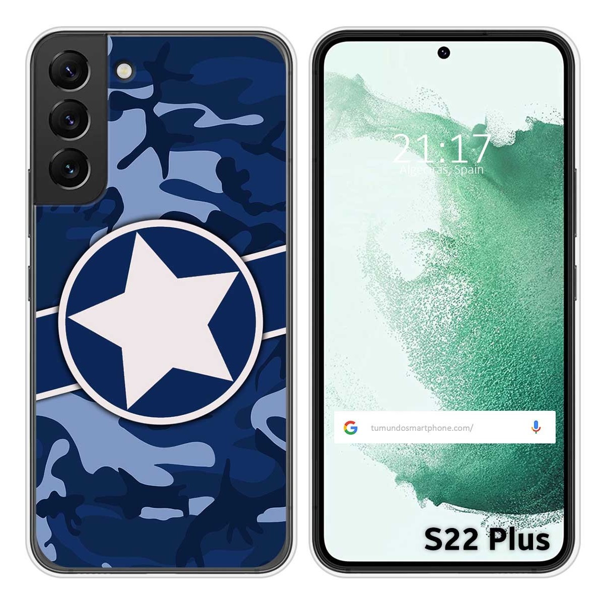 Funda Silicona para Samsung Galaxy S22 Plus 5G diseño Camuflaje 03 Dibujos