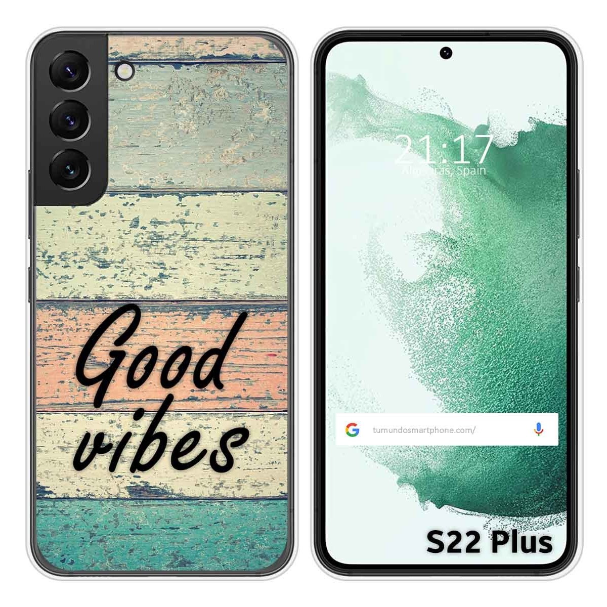 Funda Silicona para Samsung Galaxy S22 Plus 5G diseño Madera 01 Dibujos