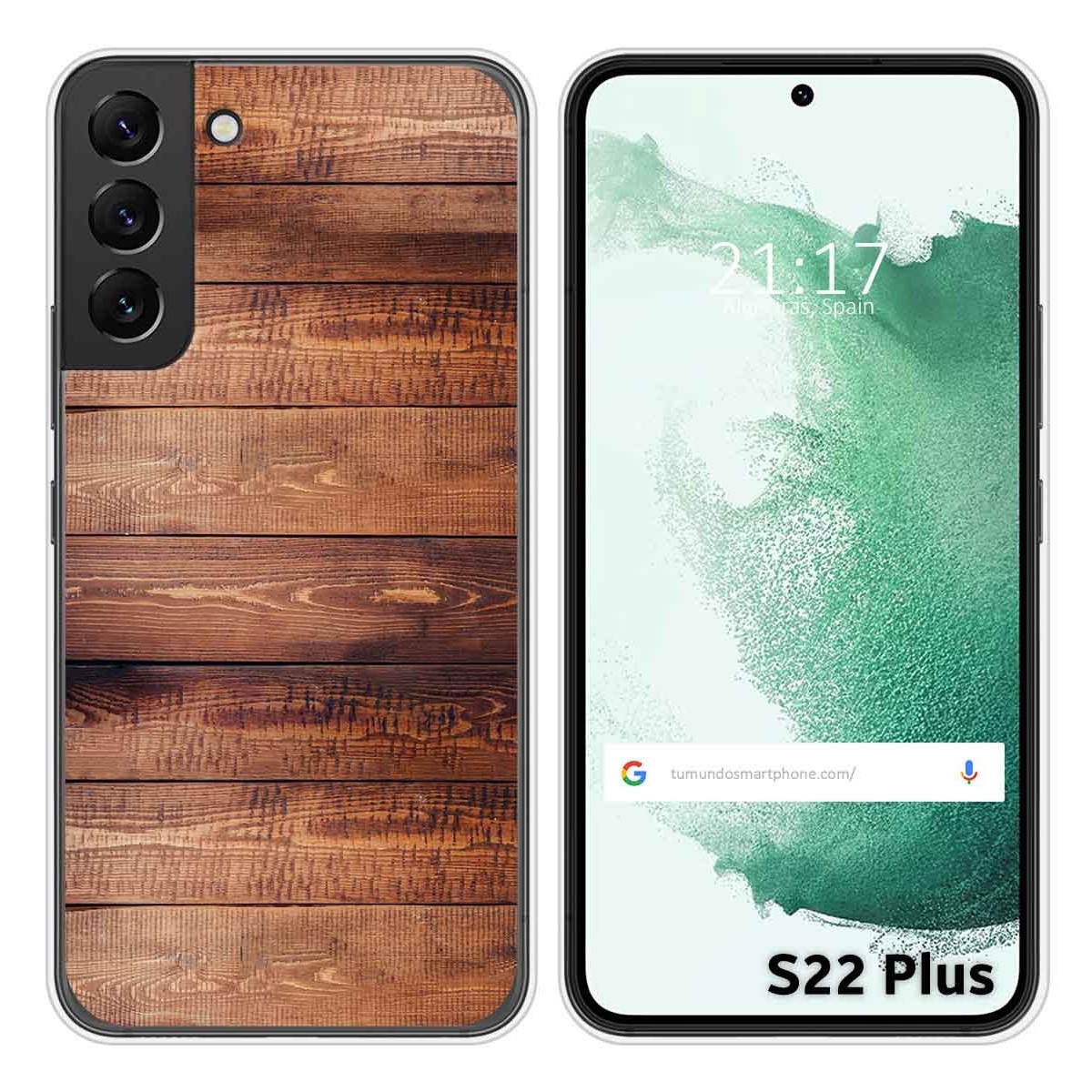 Funda Silicona para Samsung Galaxy S22 Plus 5G diseño Madera 02 Dibujos