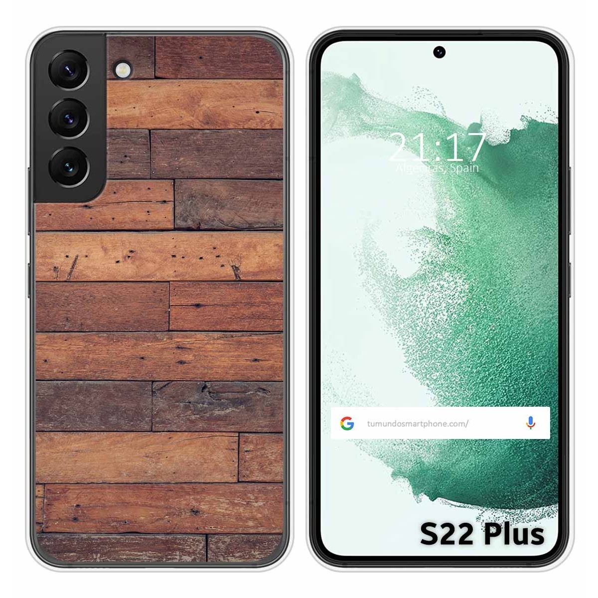 Funda Silicona para Samsung Galaxy S22 Plus 5G diseño Madera 03 Dibujos