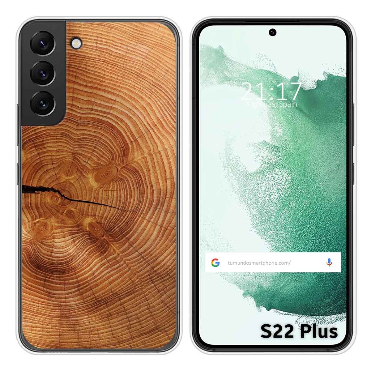 Funda Silicona para Samsung Galaxy S22 Plus 5G diseño Madera 04 Dibujos