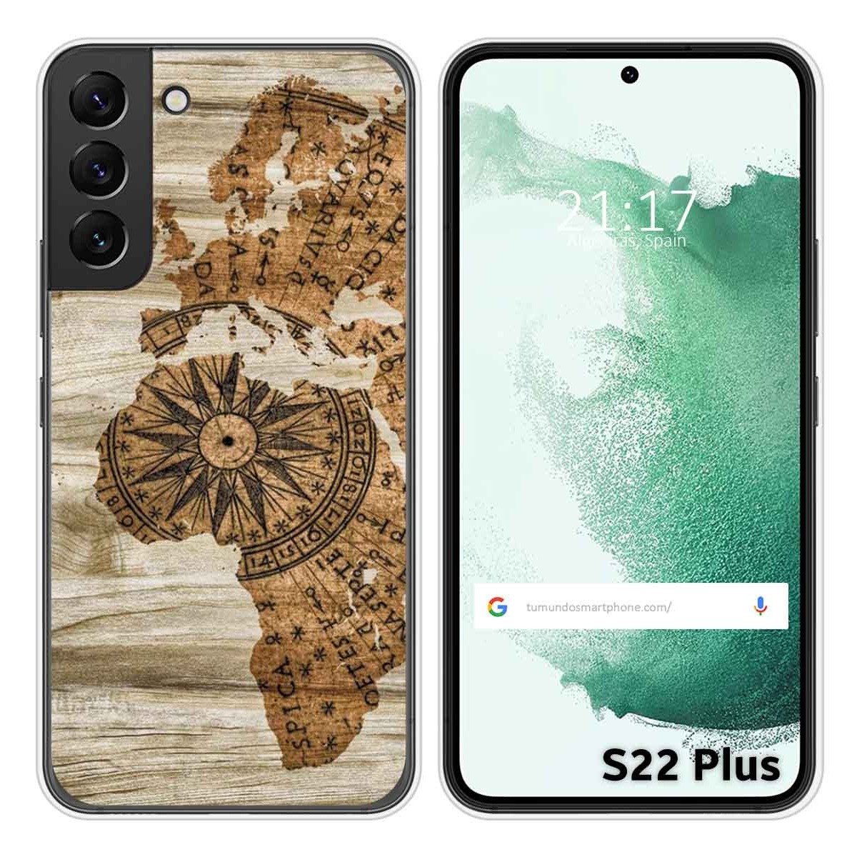 Funda Silicona para Samsung Galaxy S22 Plus 5G diseño Madera 07 Dibujos