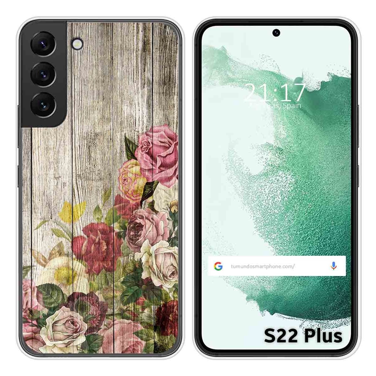 Funda Silicona para Samsung Galaxy S22 Plus 5G diseño Madera 08 Dibujos