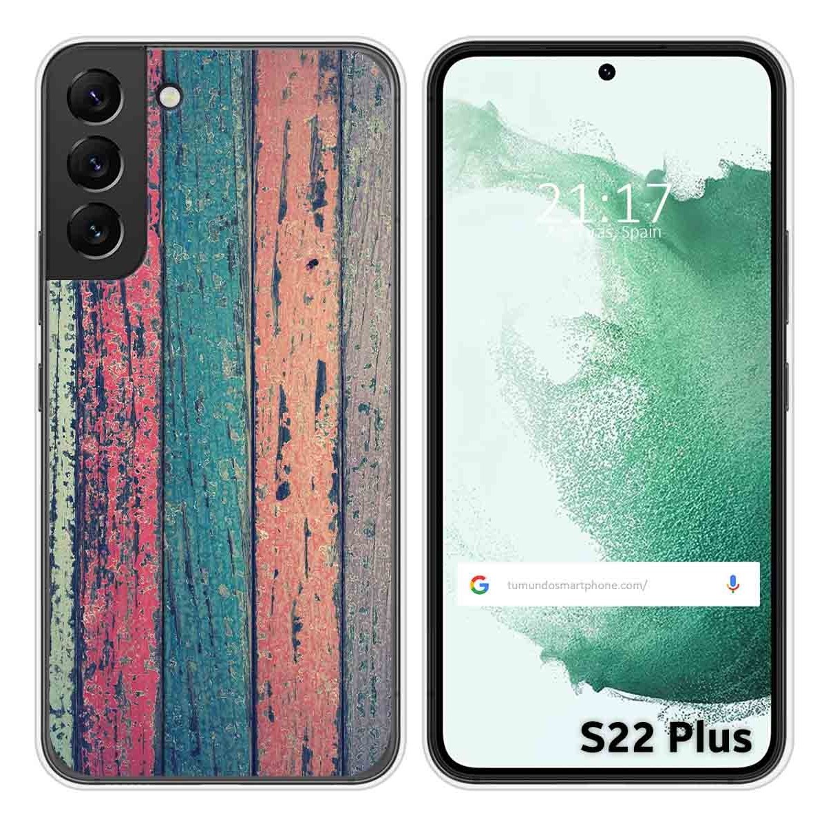Funda Silicona para Samsung Galaxy S22 Plus 5G diseño Madera 10 Dibujos