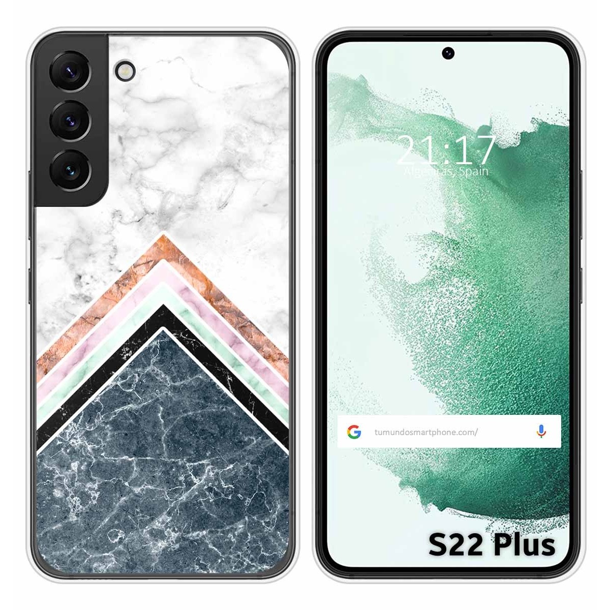 Funda Silicona para Samsung Galaxy S22 Plus 5G diseño Mármol 05 Dibujos