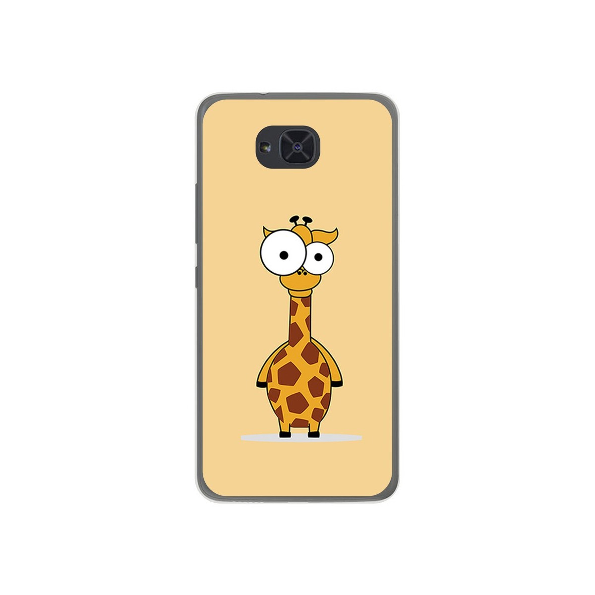 Funda Gel Tpu para Bq Aquaris U2 / U2 Lite Diseño Jirafa Dibujos