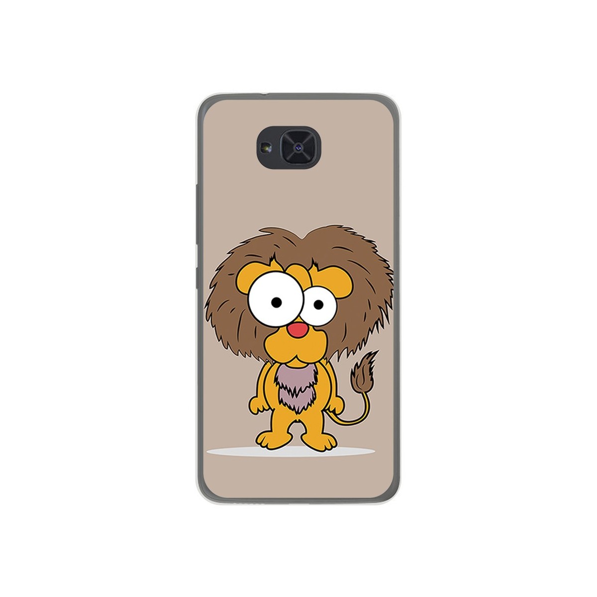 Funda Gel Tpu para Bq Aquaris U2 / U2 Lite Diseño Leon Dibujos