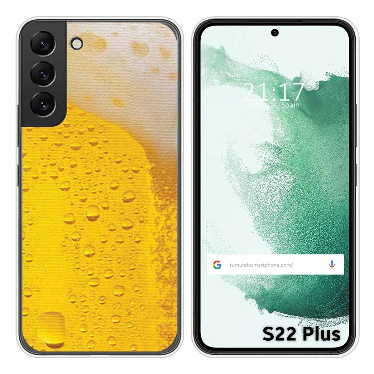 Funda Silicona para Samsung Galaxy S22 Plus 5G diseño Cerveza Dibujos